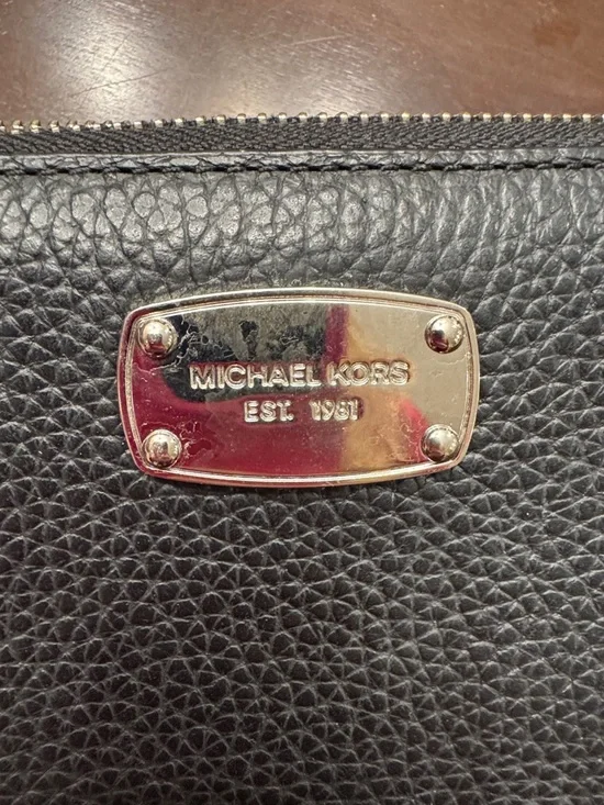 Michael Kors Black Pebbled Leather Continental Zip Wallet - Picture 6 of 6